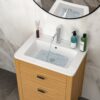 Rectangular Single Vanity Top With 1 Faucet Hole And Overflow, 28 X 19" - White - Image 2