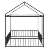 Full Size Bed House Bed Frame With Fence - Black - Image 4