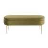 Chloe - Contemporary / Glam Storage Bench - Gold / Green - Image 5