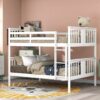 Full Over Full Bunk Bed With Ladder For Bedroom, Guest Room Furniture - White - Image 13