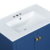 Bathroom Vanity With Single Sink, Combo Cabinet Undermount Sink, Bathroom Storage Cabinet With 2 Doors And A Drawer, Soft Closing, Multifunctional Storage, Solid Wood Frame - Blue - Image 18