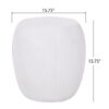Outdoor Lightweight, Concrete Side Table - Antique White - Image 3