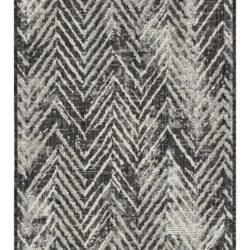 Sunshine - 2'7" X 7'3" Polypropylene, Indoor, Outdoor Area Rug - Anthracite