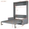 Full Size Murphy Wall Bed With Cushion - Gray - Image 20