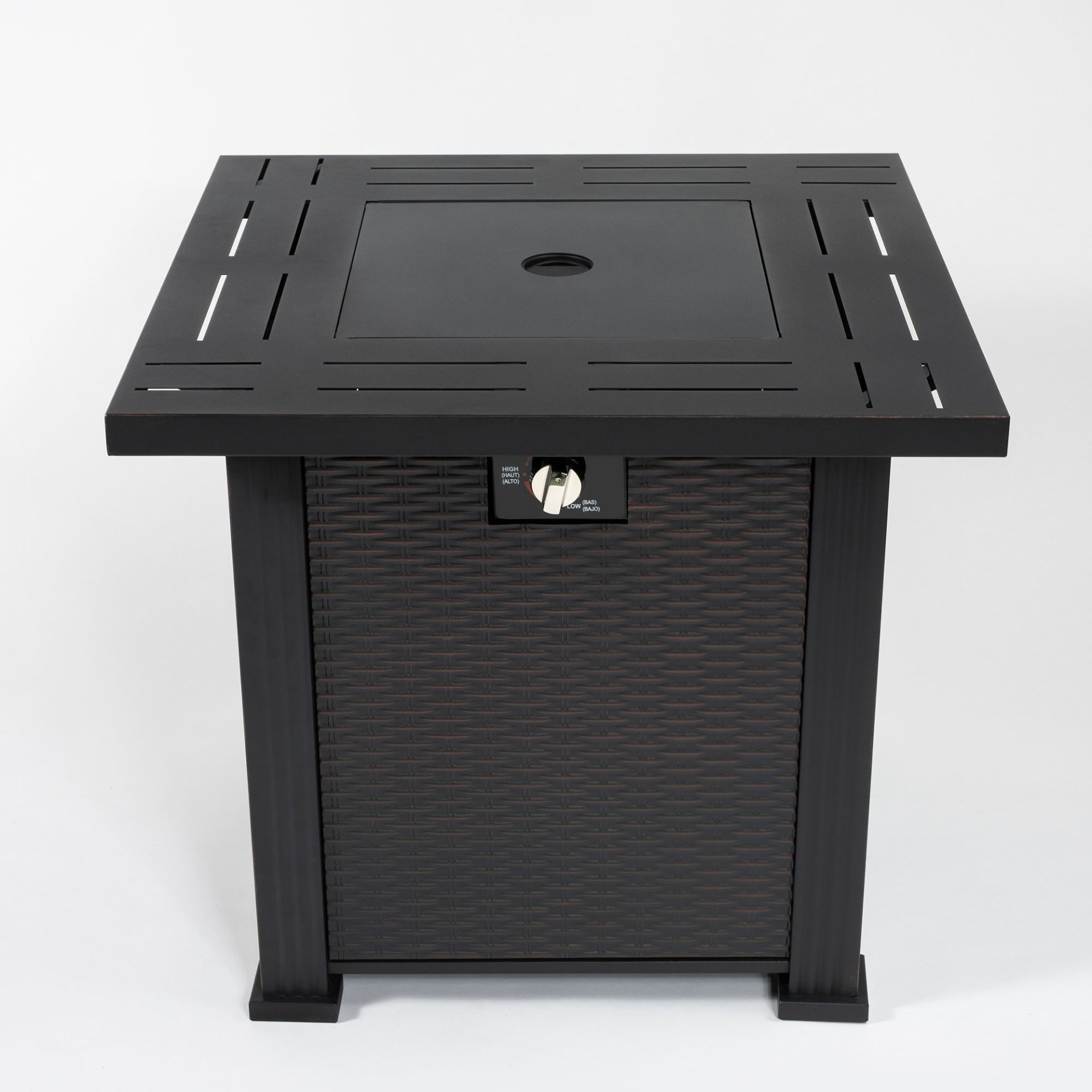28" Square Fire Pit Table - Brown - Image 7