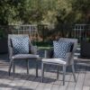 Hillhurst - Outdoor Chair, Comfortable Rattan With Weather Resistant Cushion (Set of 2) - Gray - Image 2