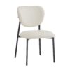 Mid Century 5 Piece Dining Set With Upholstered Dining Chairs And Metal Legs, Solid Wood Top Metal Base Dining Table - Beige / Black - Image 12