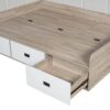 Full Size Daybed With 3 Drawers And 3 Storage Compartments - Nature / Beige - Image 6