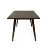 5 Piece Mid Century Dining Set With Walnut Frame And Upholstered Dining Chairs - Light Beige / Brown - Image 16