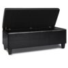 Afton - Storage Ottoman Bench - Midnight Black - Image 2