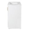 Bathroom Vanity With Ceramic Sink Combo, Frame Bathroom Storage Cabinet, Freestanding Vanity Set With 3 Drawers & Soft Closing Doors - White - Image 17