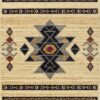 Tribes - 2' X 3' Southwest Polyester Area Rug - Cream - Image 6