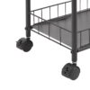 6 Tier Slim Rolling Storage Cart, Mobile Shelving Unit With Wheels, Metal Wire Storage Shelving Rack With Baskets For Kitchen Bathroom Office Laundry Narrow Piaces - Black - Image 5