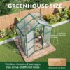 Newly Marketed Gain Height Windproof Aluminum Greenhouse 6 X 4 Ft Polycarbonate Greenhouse Raised Base And Anchor Aluminum Heavy Duty Walk - In Greenhouses For Outdoor Backyard In All Season - Green - Image 5