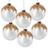 Christmas Ball Ornaments, Decorative Hanging Ball Christmas Tree Ornaments, For Holiday Party Decorations (Set of 6) - Multi - Image 2