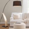 Large Round Pouf - Knitted Beige - Image 4