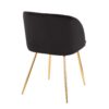 Fran - Contemporary Chair (Set of 2) - Gold / Black - Image 4