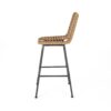 Outdoor Wicker Barstool With Thin Angled Legs (Set of 2) - Light Brown - Image 4