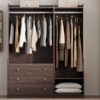 Open Wardrobe Storage For Bedroom - Brown - Image 26