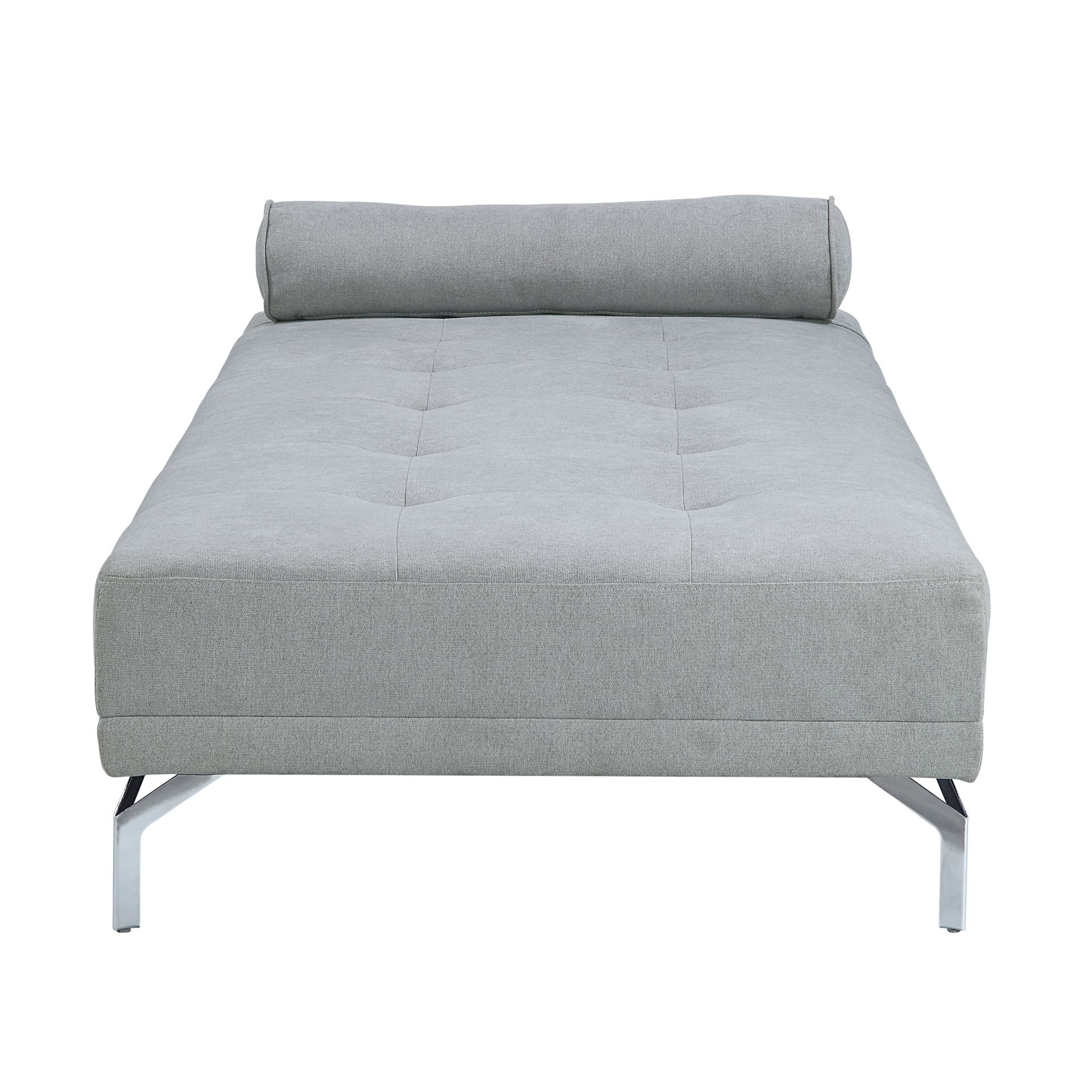Quenti - Velvet Sofa Bed With Pillow - Gray - Image 3