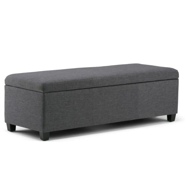 Avalon - Storage Ottoman Bench - Slate Gray