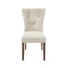 Modern Indoor Wood Dining Set With Chairs And Table, Rubber Wood, 6 Piece - Cream / Walnut - Image 13