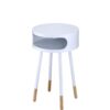 Sonria - Round Accent Table - Natural White - Image 4