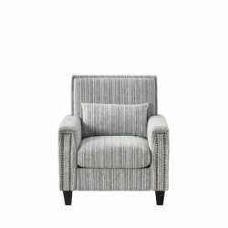 Accent Chair With Arms, Comfy Armchair For Living Room - Gray