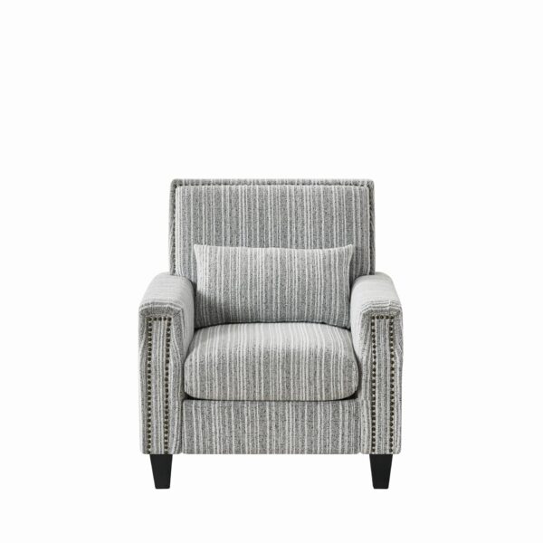 Accent Chair With Arms, Comfy Armchair For Living Room - Gray