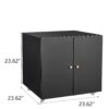 Office Furniture Copier Cabinet, 2 Door Steel Copier Stand, Mobile Pedestal File Printer Stand - Black - Image 3