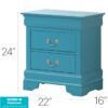 Louis Phillipe - Nightstand - Teal - Image 6