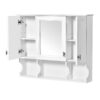 Wall Mounted Bathroom Medicine Cabinet, Modern Bathroom Wall Cabinet With Mirror, Mirror Cabinet With Open Shelves - White - Image 12