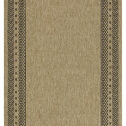 Earth - 5'3" X 7'3" Polypropylene Indoor, Outdoor Area Rug - Jute / Black