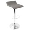 Ale - Contemporary Adjustable Barstool (Set of 2) - Gray - Image 2