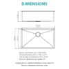 Undermount Kitchen Sink 32" X 19", 16 Gauge Deep Single Bowl - Gold - Image 3