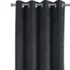 2 Pieces Set, Curtain Panel, Room Darkening, Grommet, Contemporary & Modern - Dark Gray - Image 4