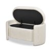 Fuji - Oval Storage Bench, Upholstered - Ivory White - Image 4
