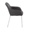 Daniella - Contemporary Dining Chair (Set of 2) - Chrome / Charcoal - Image 3