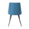 Modern Velvet Dining Chair Set Fabric Upholstery, Metal Legs (Set of 4) - Blue / Black - Image 13