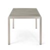 Coral Outdoor Aluminum Dining Table With Faux Wood Top - Gray - Image 7