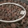 Modern Outdoor 50, 000 Btu Round Concrete Propane Fire Pit, Lightweight Design - Light Gray - Image 12