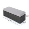 Enthrallia - Outdoor Wicker Bench With Cushion - Gray - Image 3