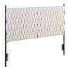 Braided Matisse - Queen Size Headboard - Black / Cream Sherpa - Image 2