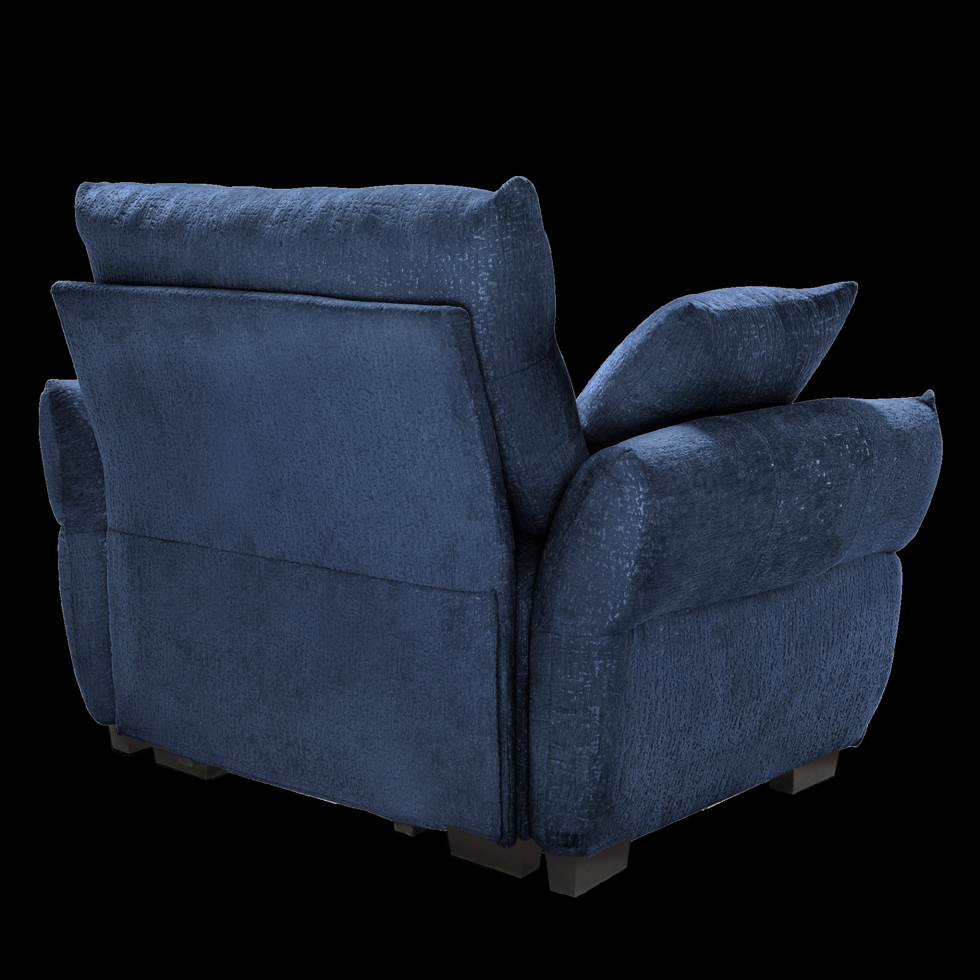 Modern Ergonomic Single Seater Sofa With High Resilience Support Cushions And Throw Pillows - Blue - Image 8