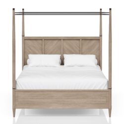 Queen Canopy Bed - Sand
