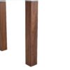Transparent Tempered Glass Dining Table With Wood Grain Legs - Transparent / Walnut - Image 8