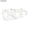 Storage Bench With 4 Doors And Adjustable Shelves, Shoe Bench With Removable Cushion For Living Room, Entryway - Espresso - Image 2