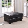 Sleek Contemporary Ottoman - Black - Image 4
