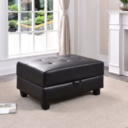 Sleek Contemporary Ottoman - Black