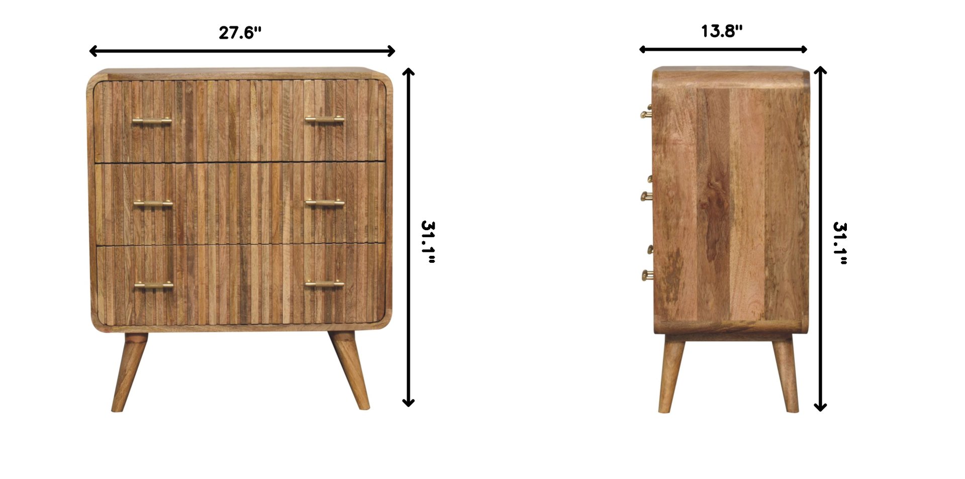 T Bar Ridged Chest - Brown - Image 10